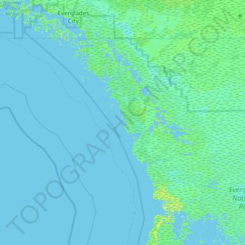 Mappa topografica Wood Key, altitudine, rilievo
