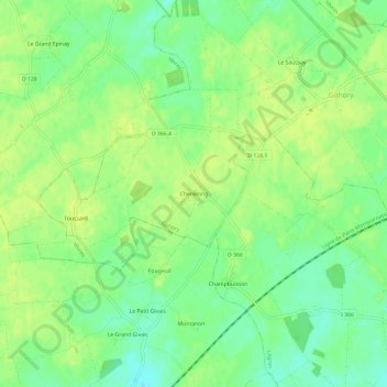 Mappa topografica Chenelong, altitudine, rilievo
