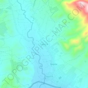 Mappa topografica Saipina, altitudine, rilievo