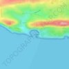 Mappa topografica Lulworth Cove, altitudine, rilievo