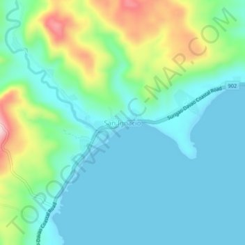 Mappa topografica San Ignacio, altitudine, rilievo