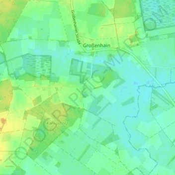 Mappa topografica Kleinenhain, altitudine, rilievo