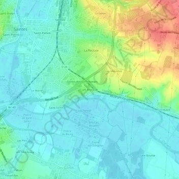 Mappa topografica Les Arcivaux, altitudine, rilievo