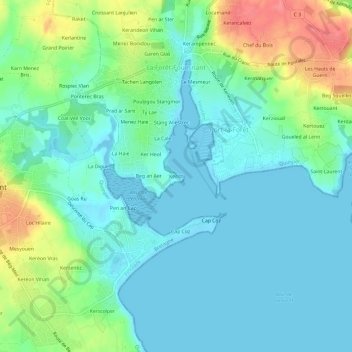 Mappa topografica Kerist, altitudine, rilievo