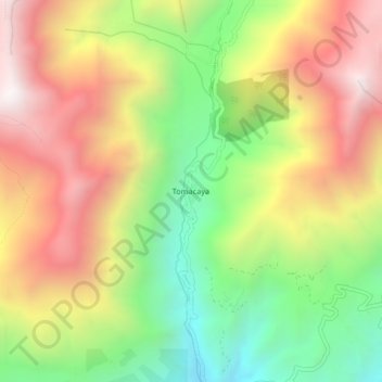 Mappa topografica Tomacaya, altitudine, rilievo