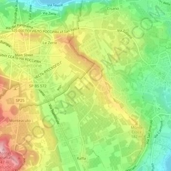 Mappa topografica Videlle di Sopra, altitudine, rilievo