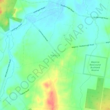 Mappa topografica Majorca, altitudine, rilievo
