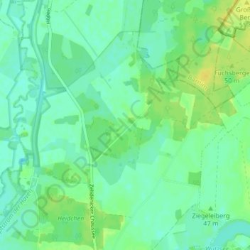 Mappa topografica Emilienfelde, altitudine, rilievo