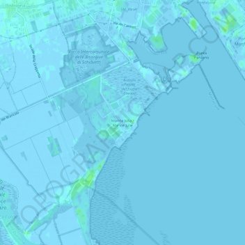 Mappa topografica Marina Julia, altitudine, rilievo