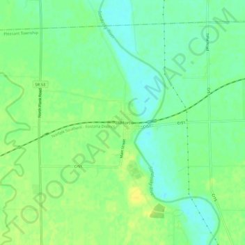 Mappa topografica Old Fort, altitudine, rilievo