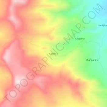 Mappa topografica Andahua, altitudine, rilievo