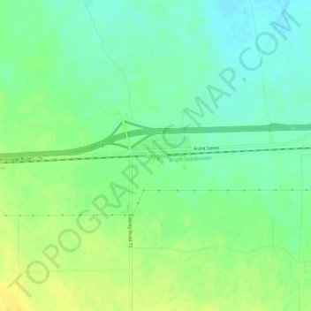 Mappa topografica Roggen, altitudine, rilievo