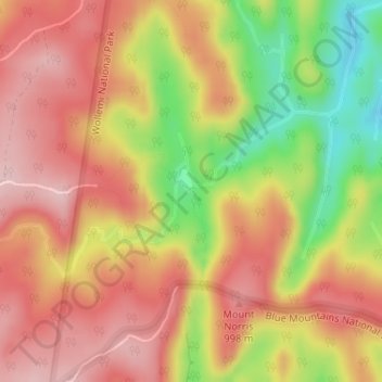Mappa topografica Deep Pass, altitudine, rilievo