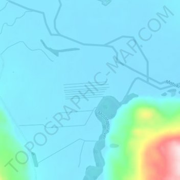 Mappa topografica Cattle Flat, altitudine, rilievo