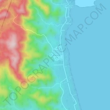 Mappa topografica Matawe, altitudine, rilievo