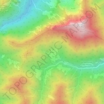 Mappa topografica Winkel, altitudine, rilievo