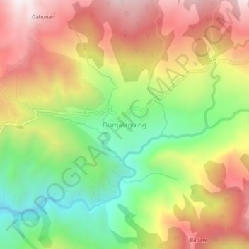 Mappa topografica Dumalaguing, altitudine, rilievo