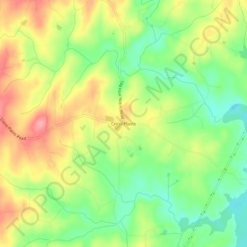 Mappa topografica Cross Plains, altitudine, rilievo