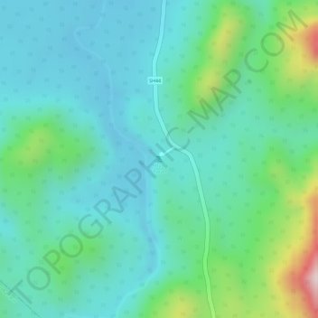 Mappa topografica Phurli Jharan, altitudine, rilievo