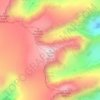 Mappa topografica Hallett Peak, altitudine, rilievo