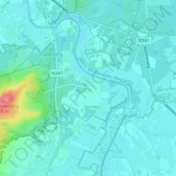 Mappa topografica Archem, altitudine, rilievo
