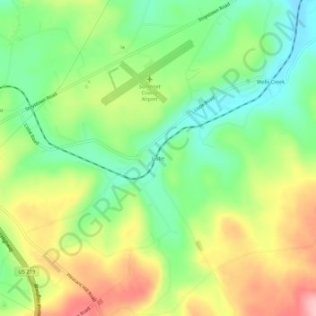 Mappa topografica Listie, altitudine, rilievo