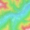 Mappa topografica Pontegrande, altitudine, rilievo