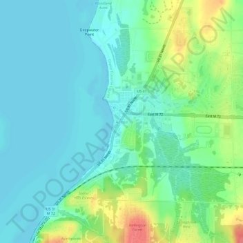 Mappa topografica Acme, altitudine, rilievo