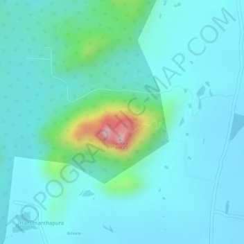 Mappa topografica AdiYogi Viewpoint, altitudine, rilievo