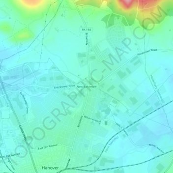 Mappa topografica New Baltimore, altitudine, rilievo