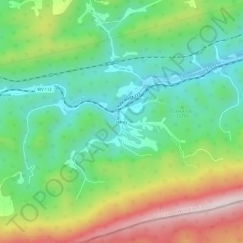 Mappa topografica Hardy, altitudine, rilievo