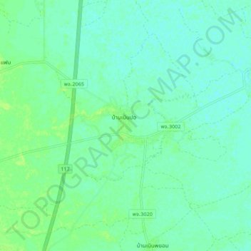 Mappa topografica Noen Po, altitudine, rilievo