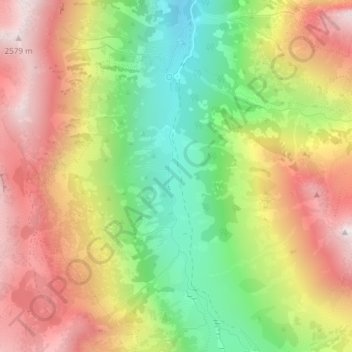 Mappa topografica Gias della Casa, altitudine, rilievo