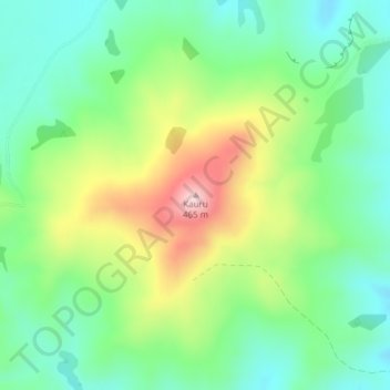 Mappa topografica Kauru, altitudine, rilievo