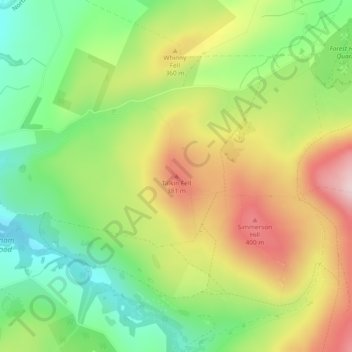 Mappa topografica Talkin Fell, altitudine, rilievo