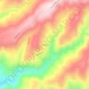 Mappa topografica Alleghany, altitudine, rilievo
