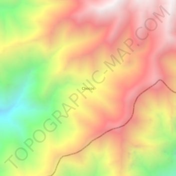 Mappa topografica Chocos, altitudine, rilievo