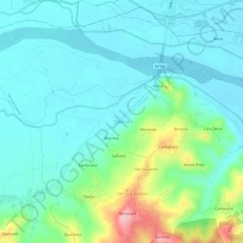 Mappa topografica Siberia, altitudine, rilievo