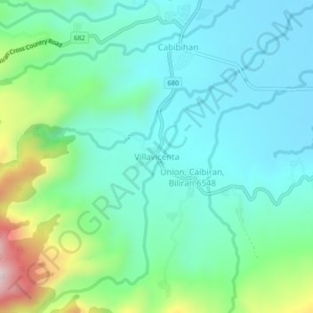 Mappa topografica Villavicenta, altitudine, rilievo