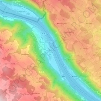 Mappa topografica Engelszell, altitudine, rilievo