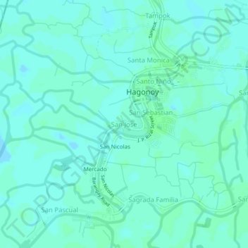 Mappa topografica San Jose, altitudine, rilievo