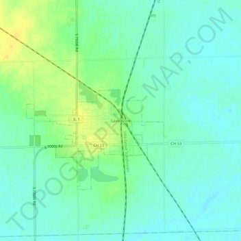 Mappa topografica Saint Anne, altitudine, rilievo