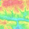 Mappa topografica Pont Avalou, altitudine, rilievo