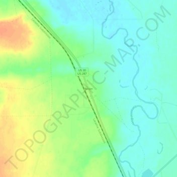 Mappa topografica Bosler, altitudine, rilievo