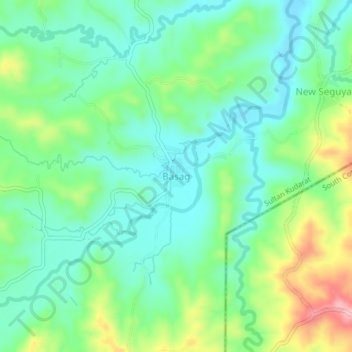 Mappa topografica Basag, altitudine, rilievo