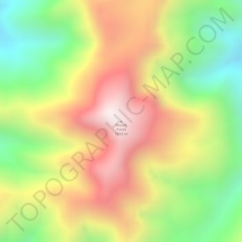 Mappa topografica Mount Palali, altitudine, rilievo