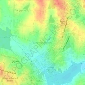 Mappa topografica Bandenallasandra, altitudine, rilievo