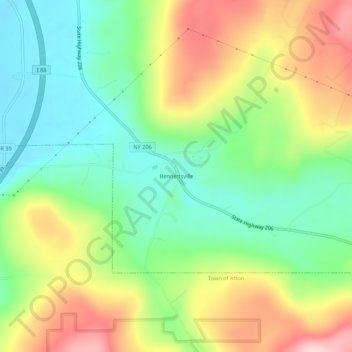 Mappa topografica Bennettsville, altitudine, rilievo