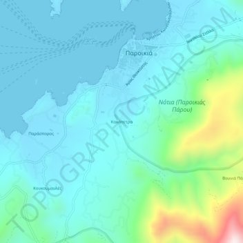 Mappa topografica Kakapetra, altitudine, rilievo
