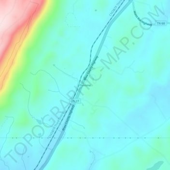 Mappa topografica Pennine, altitudine, rilievo